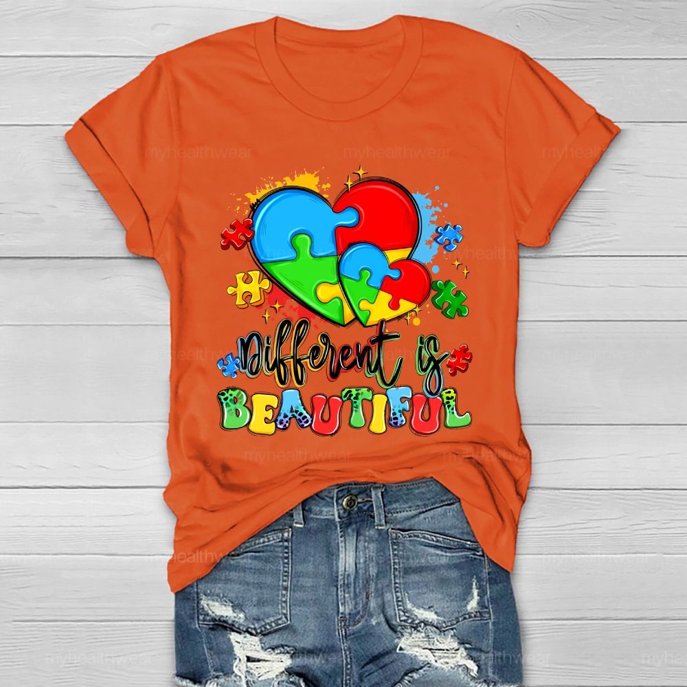 Different Is Beautiful Autism Healthwear T-shirt