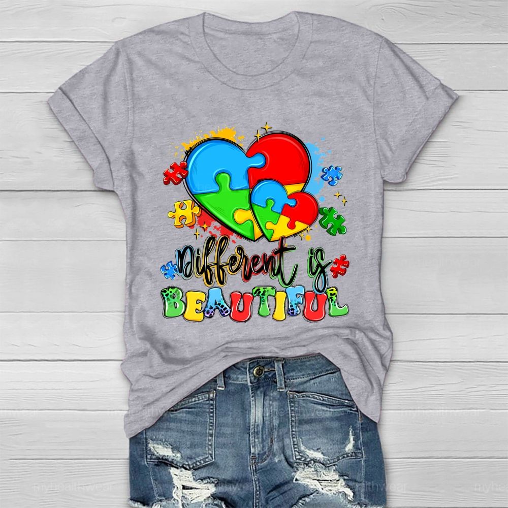 Different Is Beautiful Autism Healthwear T-shirt
