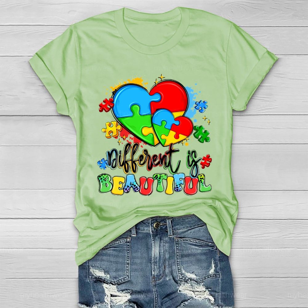 Different Is Beautiful Autism Healthwear T-shirt