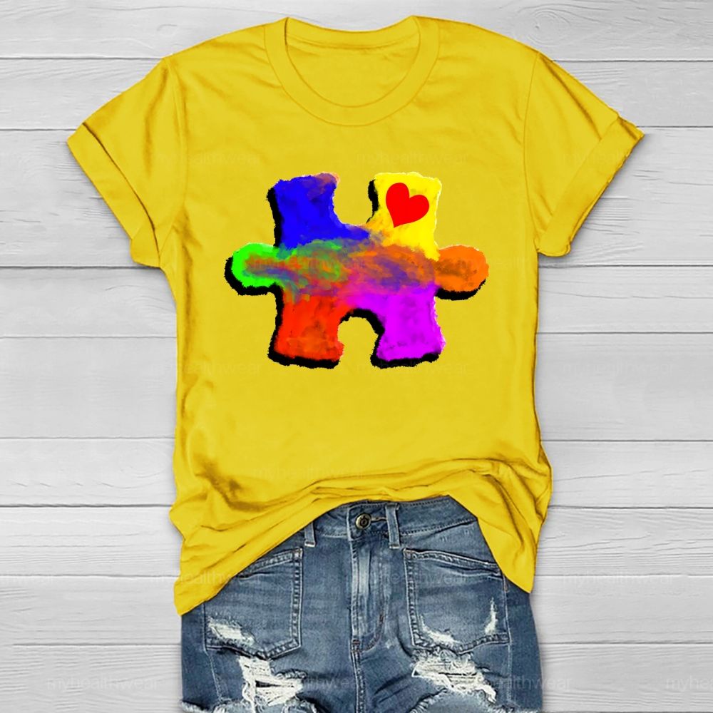 Colorful Puzzle Autism Healthwear T-shirt
