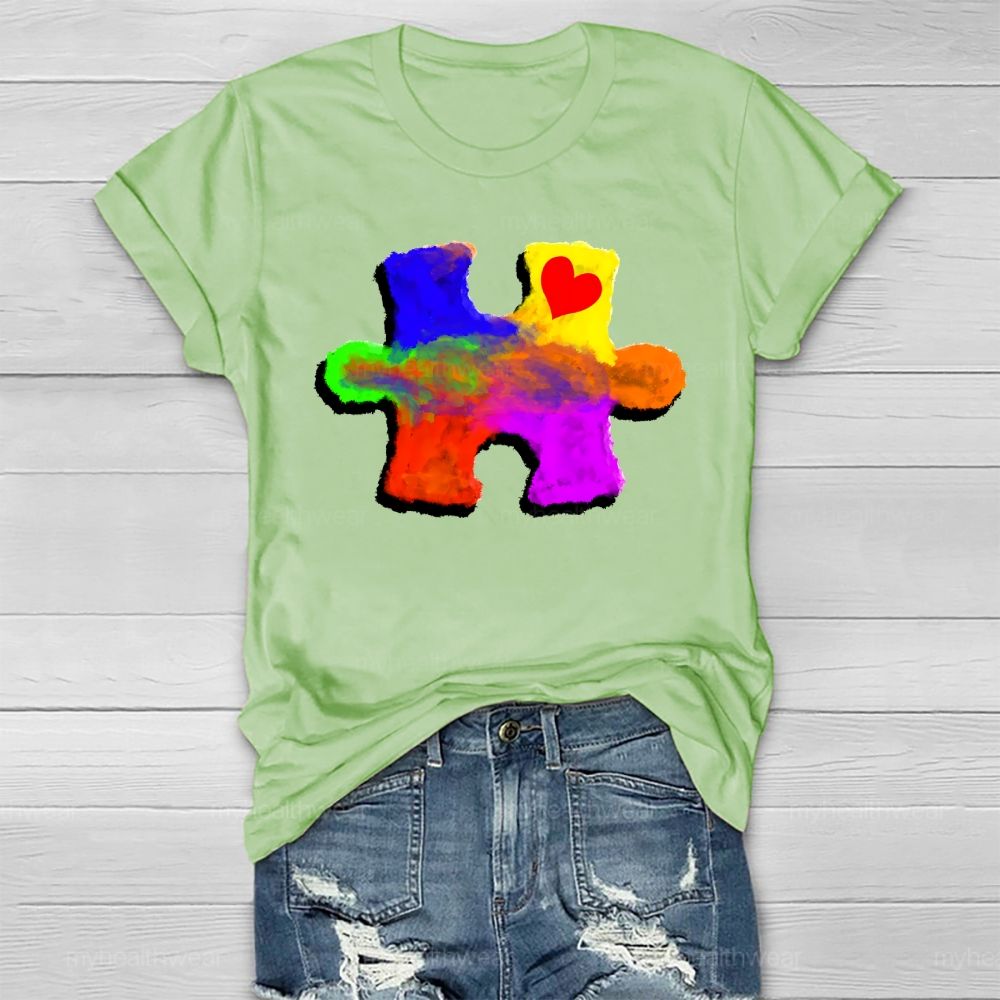 Colorful Puzzle Autism Healthwear T-shirt
