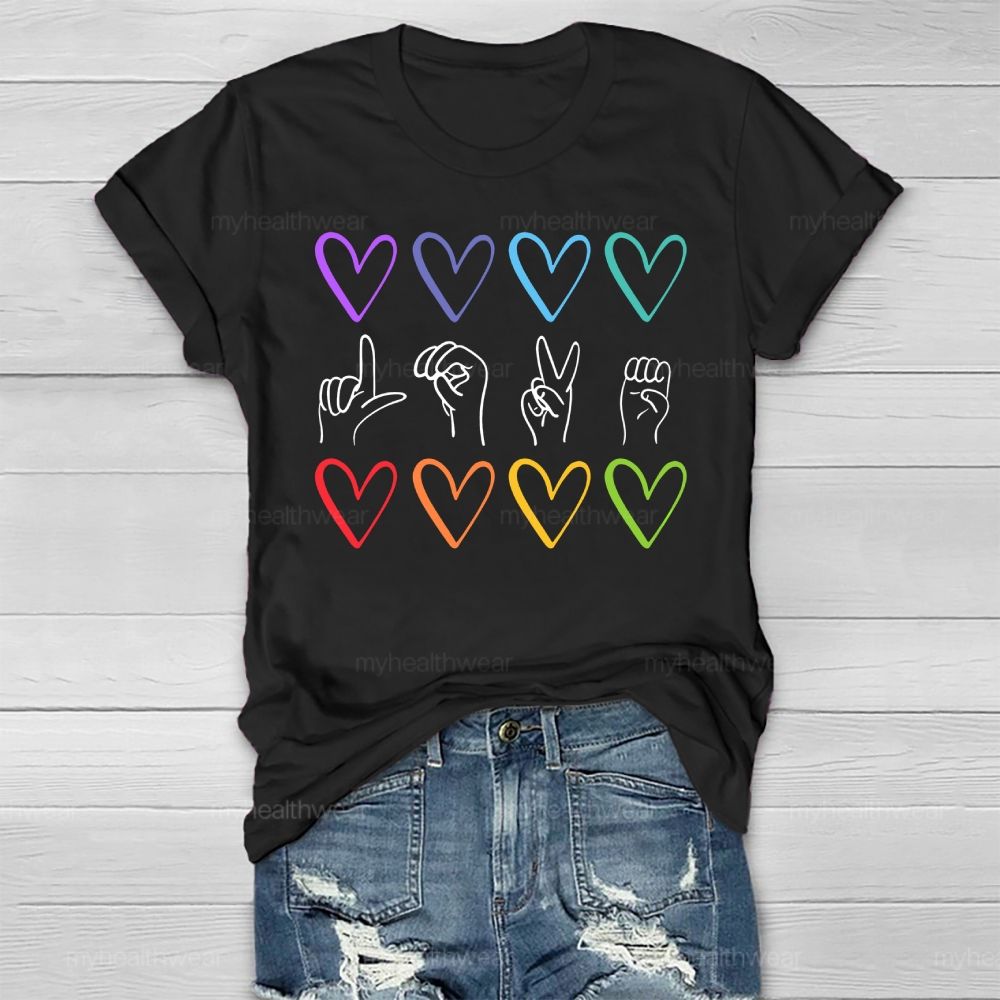 Love Sign Language Healthwear T-shirt