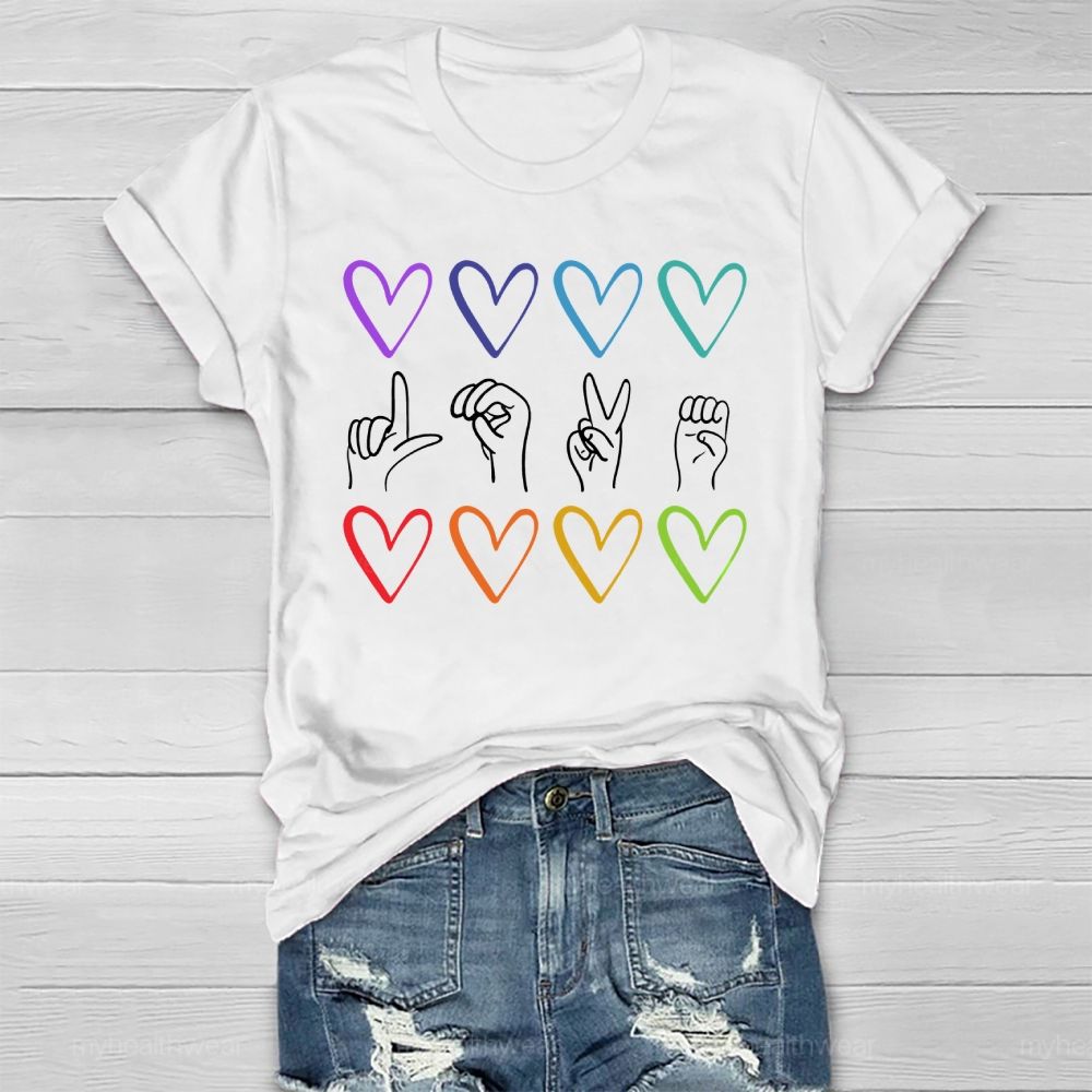 Love Sign Language Healthwear T-shirt