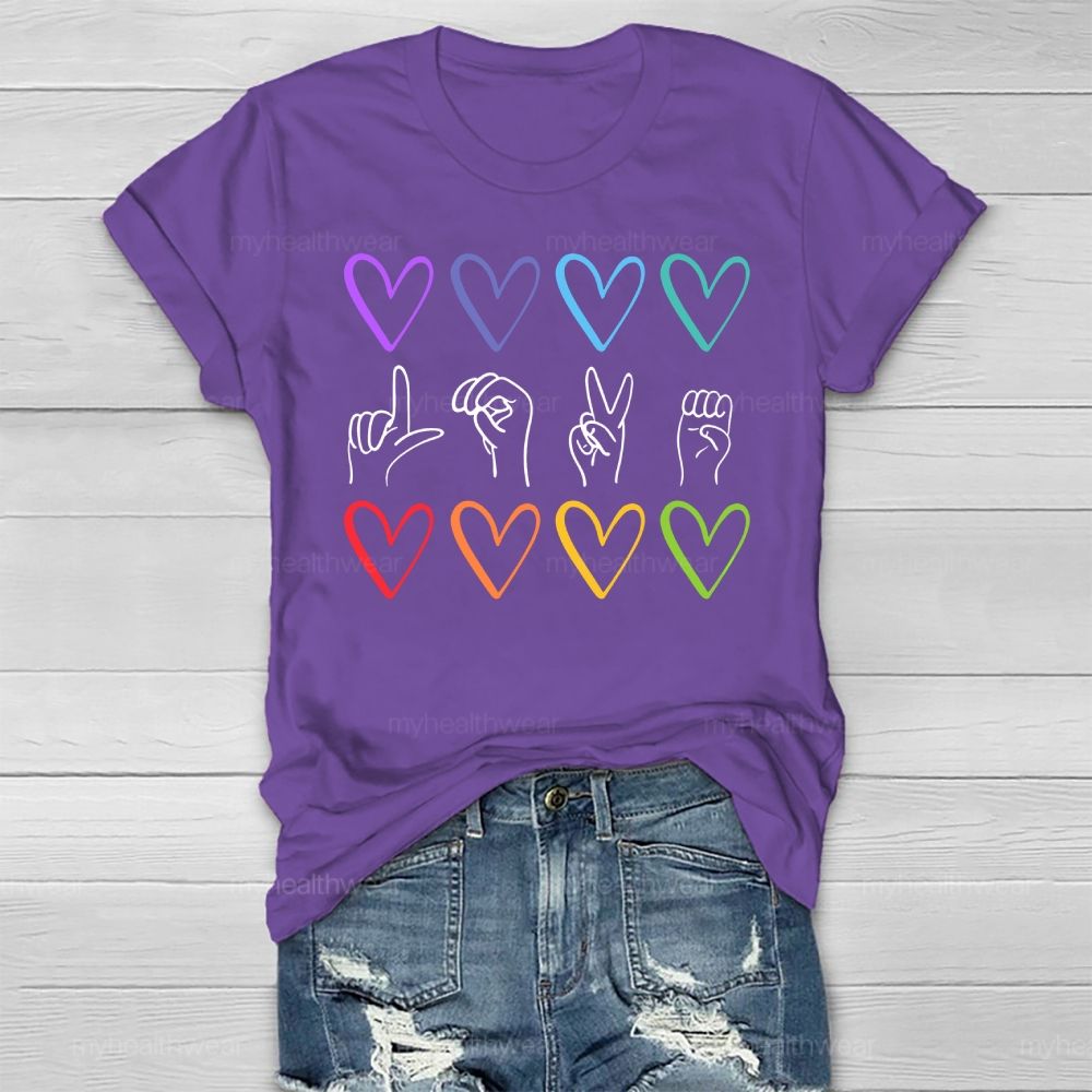 Love Sign Language Healthwear T-shirt