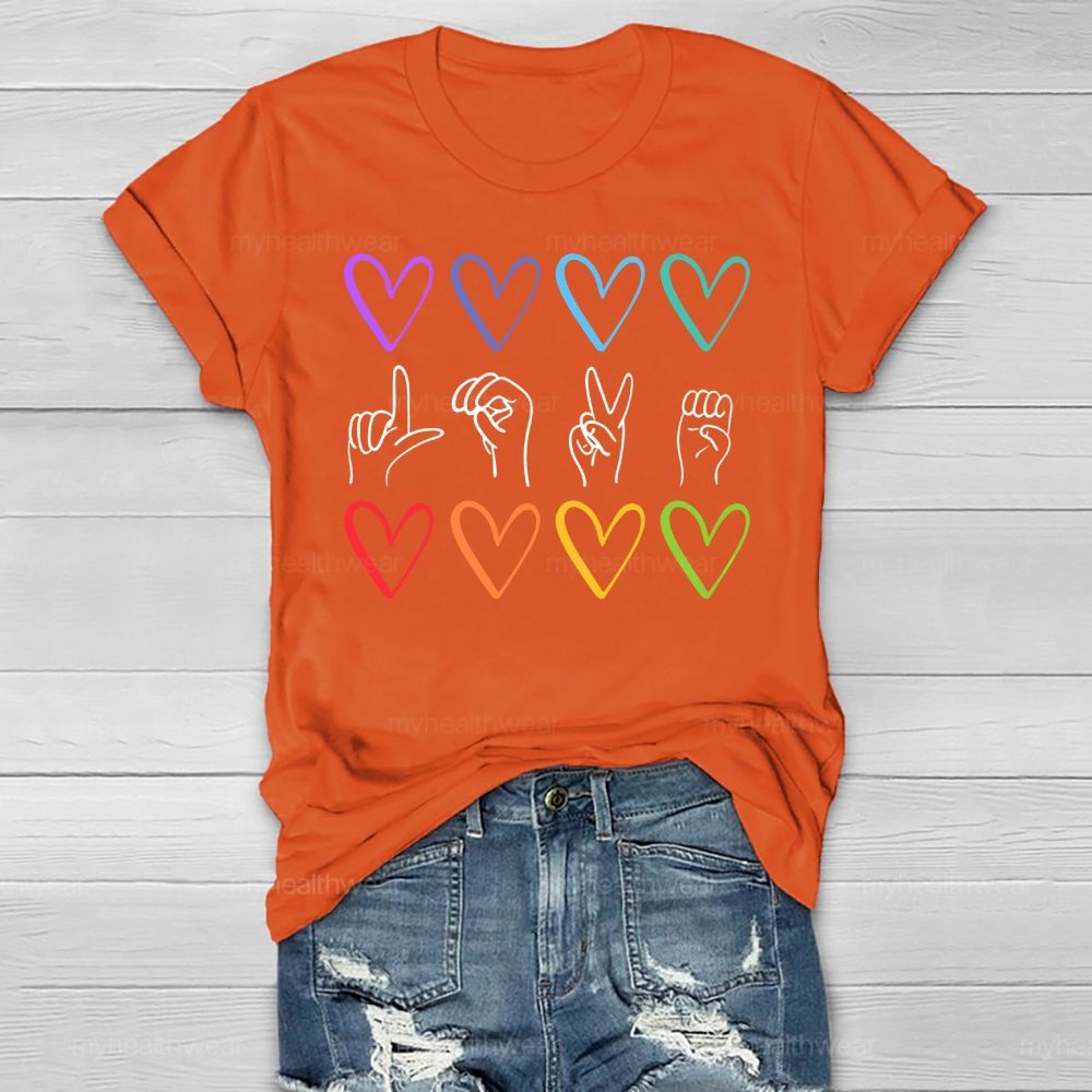 Love Sign Language Healthwear T-shirt
