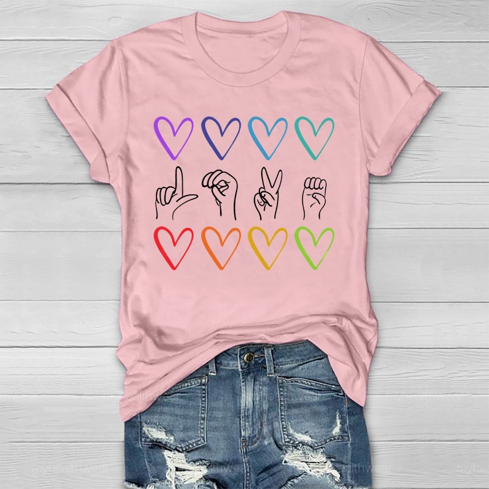 Love Sign Language Healthwear T-shirt