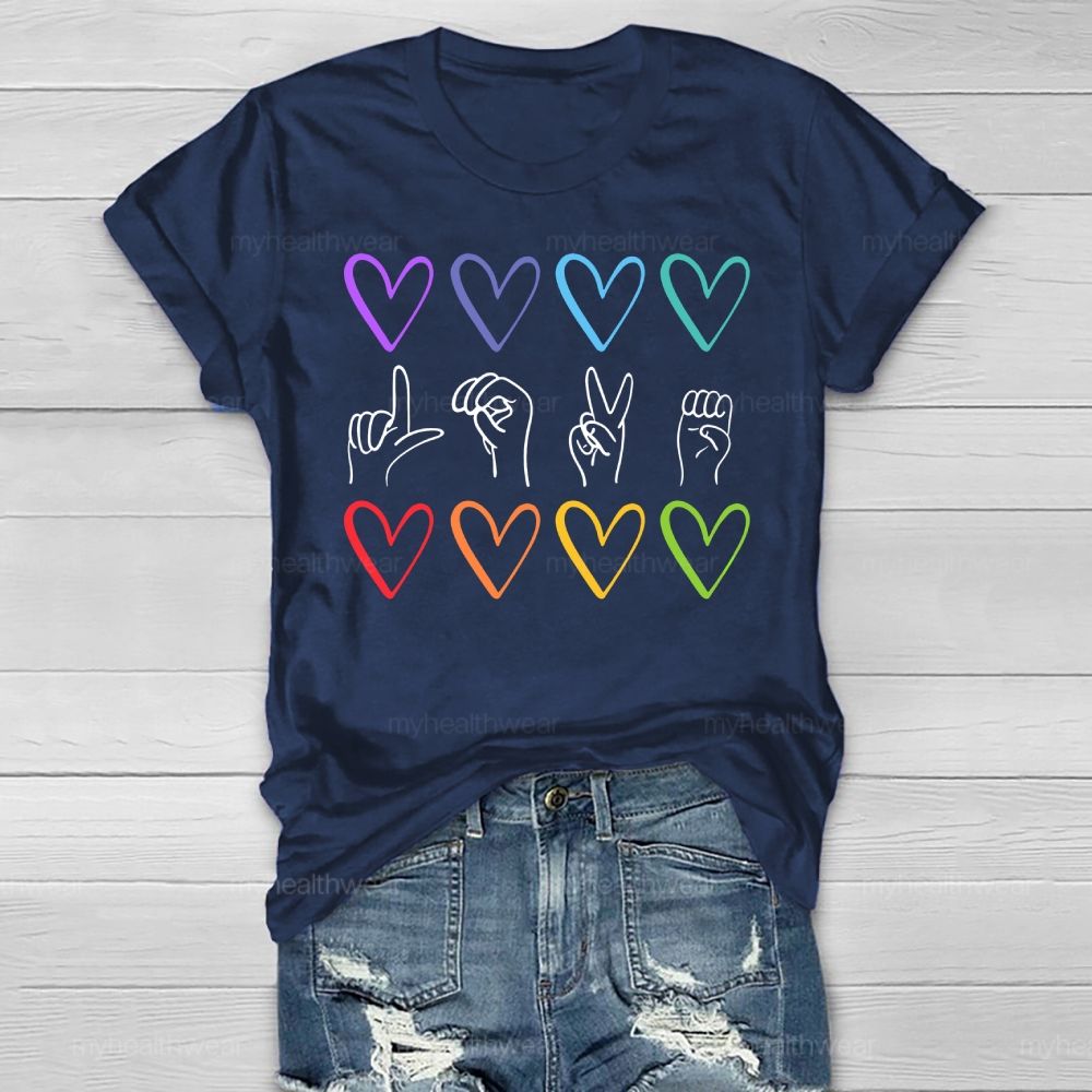 Love Sign Language Healthwear T-shirt