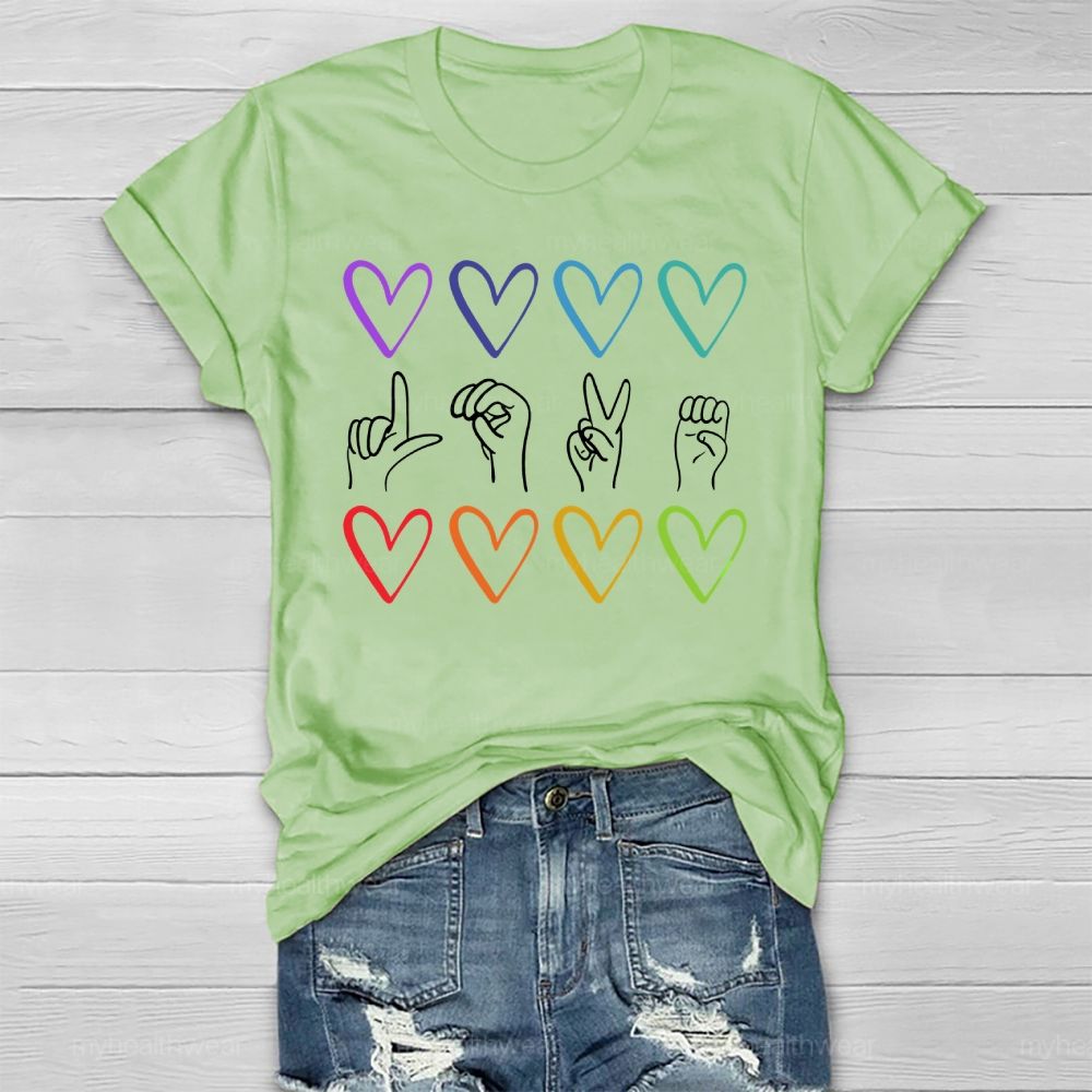 Love Sign Language Healthwear T-shirt