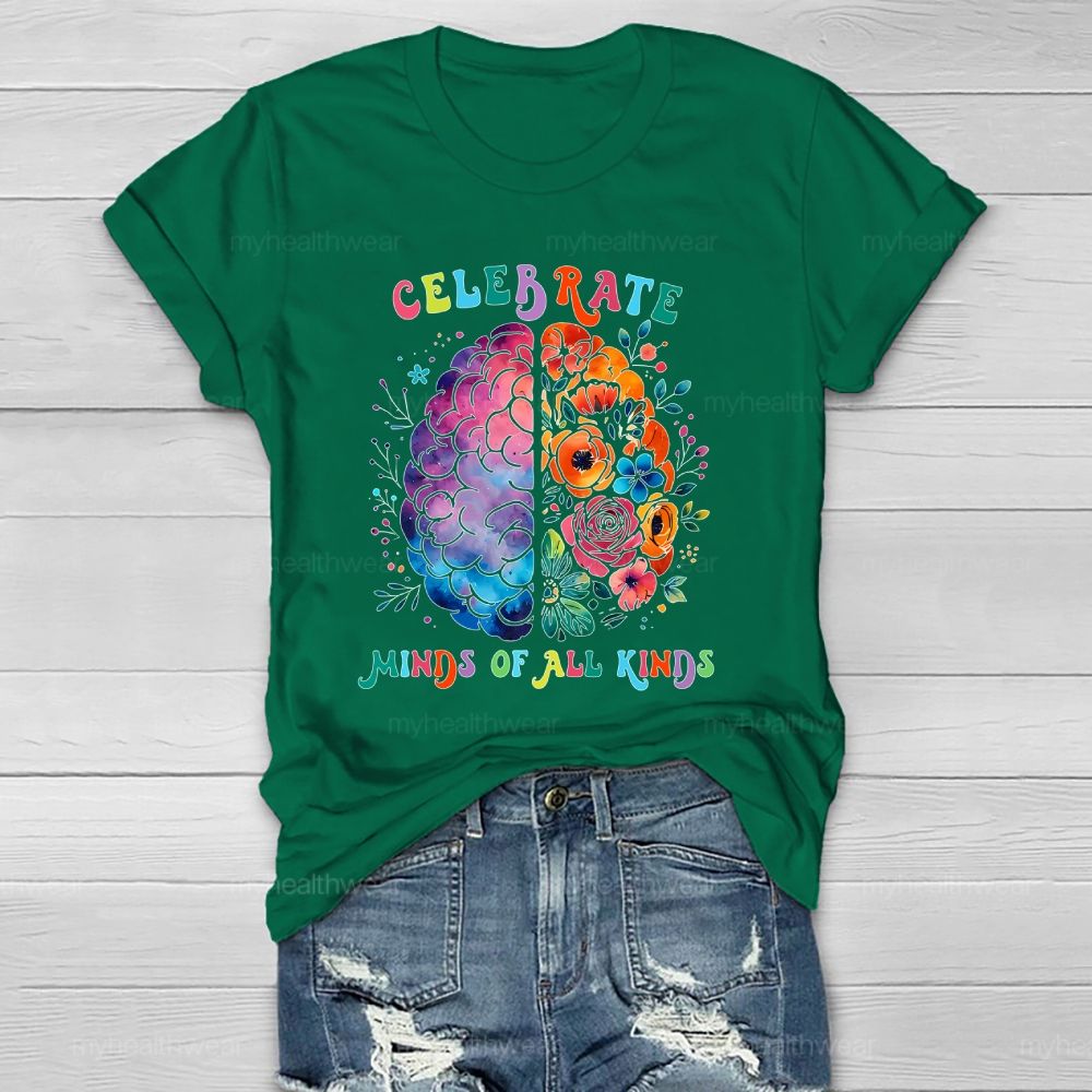 Celebrate Minds Of All Kinds Healthwear T-shirt