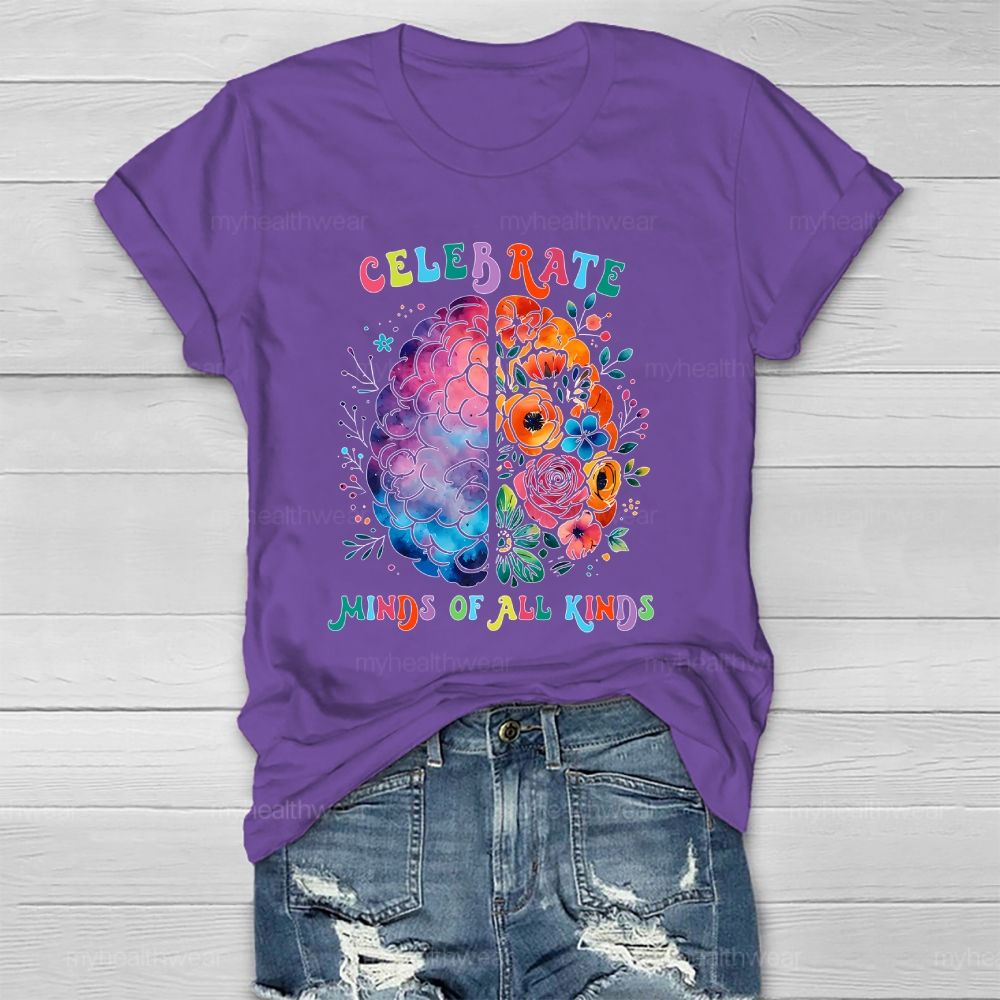 Celebrate Minds Of All Kinds Healthwear T-shirt