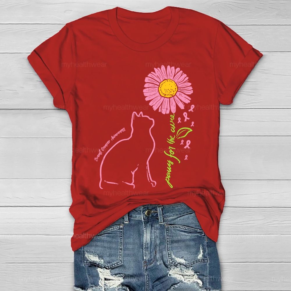 Paws For The Cure Breast Cancer Awareness Healthwear T-shirt