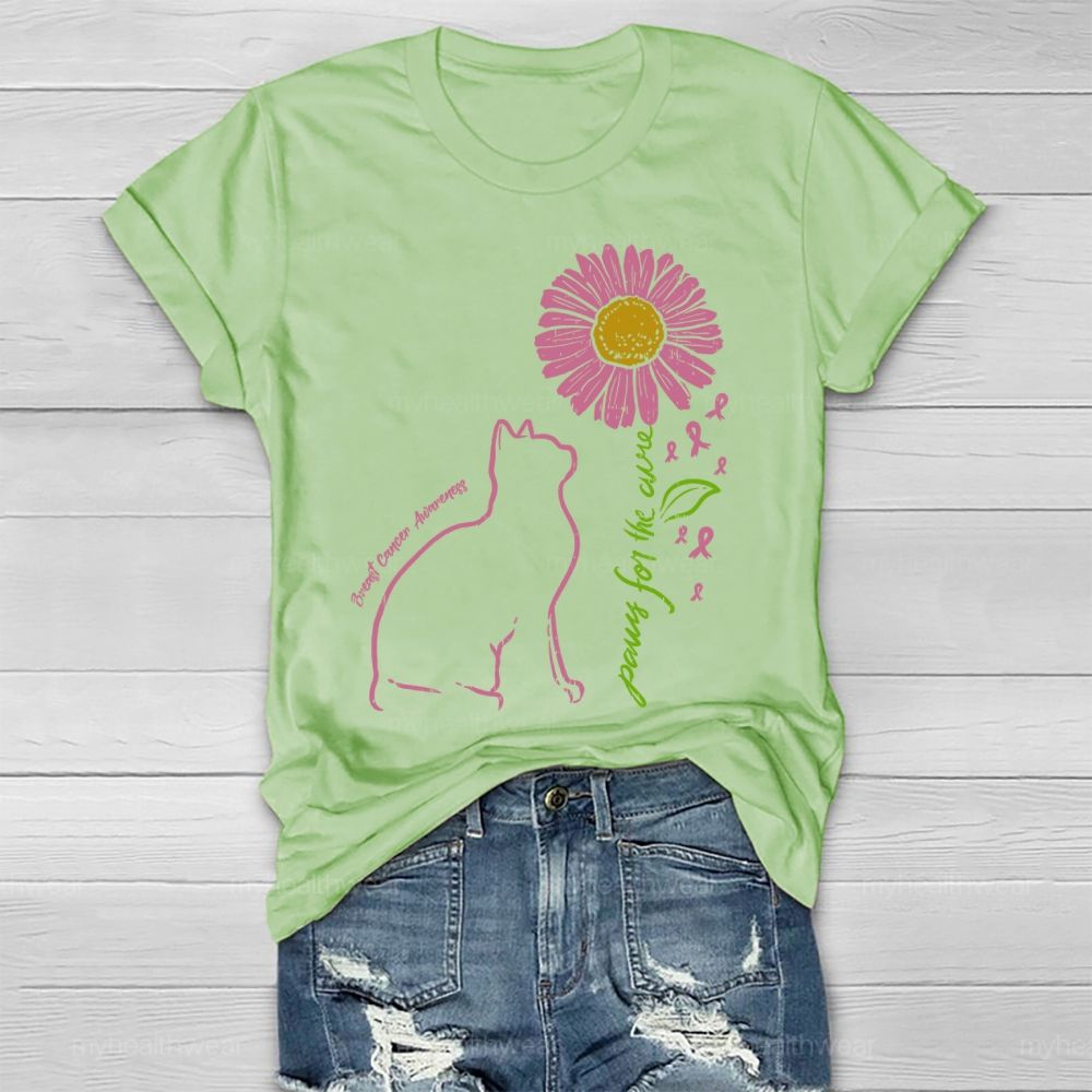 Paws For The Cure Breast Cancer Awareness Healthwear T-shirt