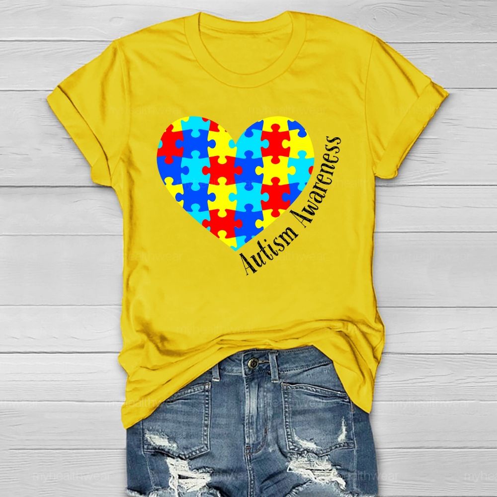 Autism Colorful Puzzle Healthwear T-shirt
