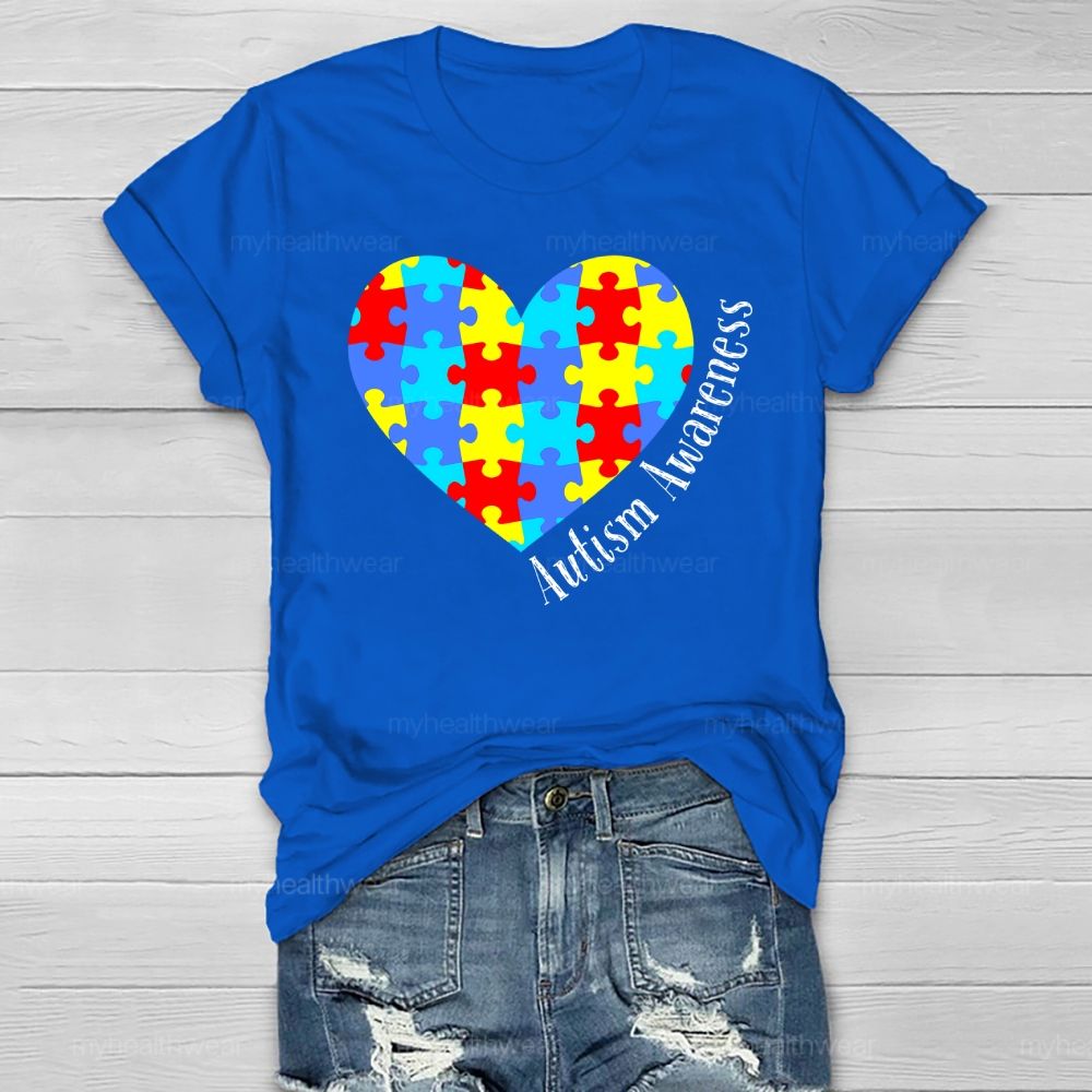 Autism Colorful Puzzle Healthwear T-shirt