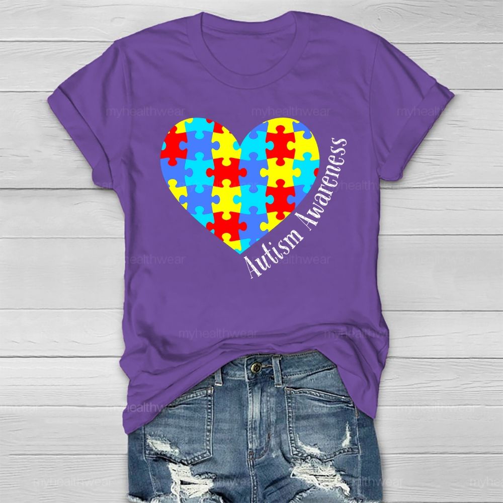 Autism Colorful Puzzle Healthwear T-shirt
