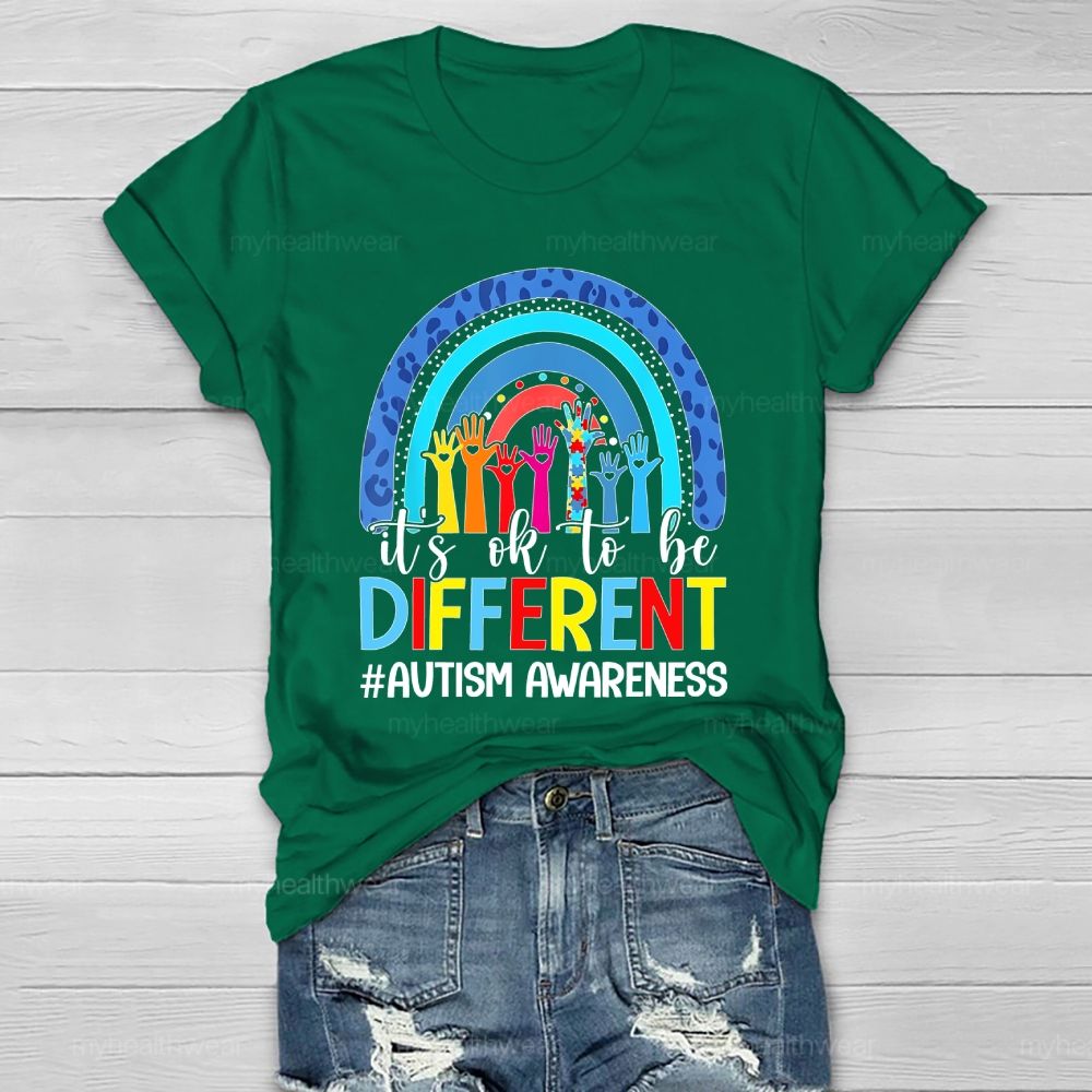 Autism Awareness It's Ok To Be Different Healthwear T-shirt