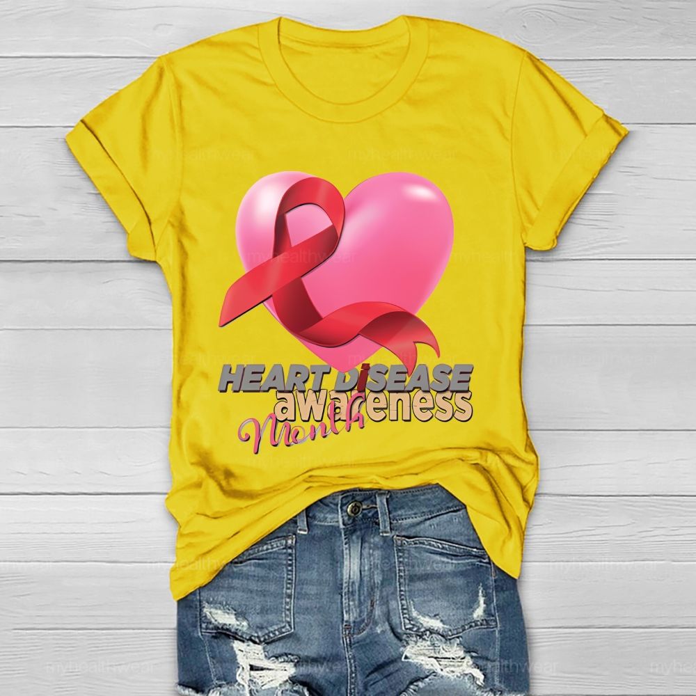 Heart Disease Awareness Month Healthwear T-shirt