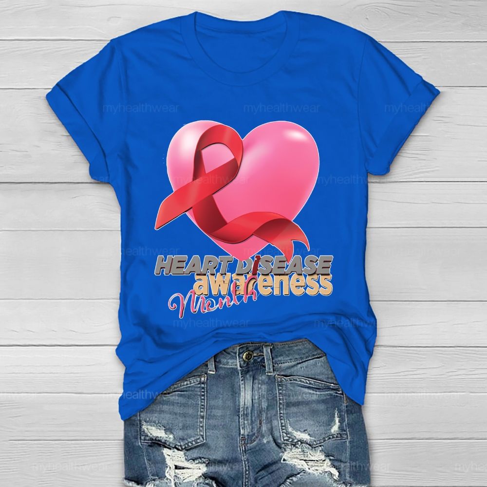 Heart Disease Awareness Month Healthwear T-shirt