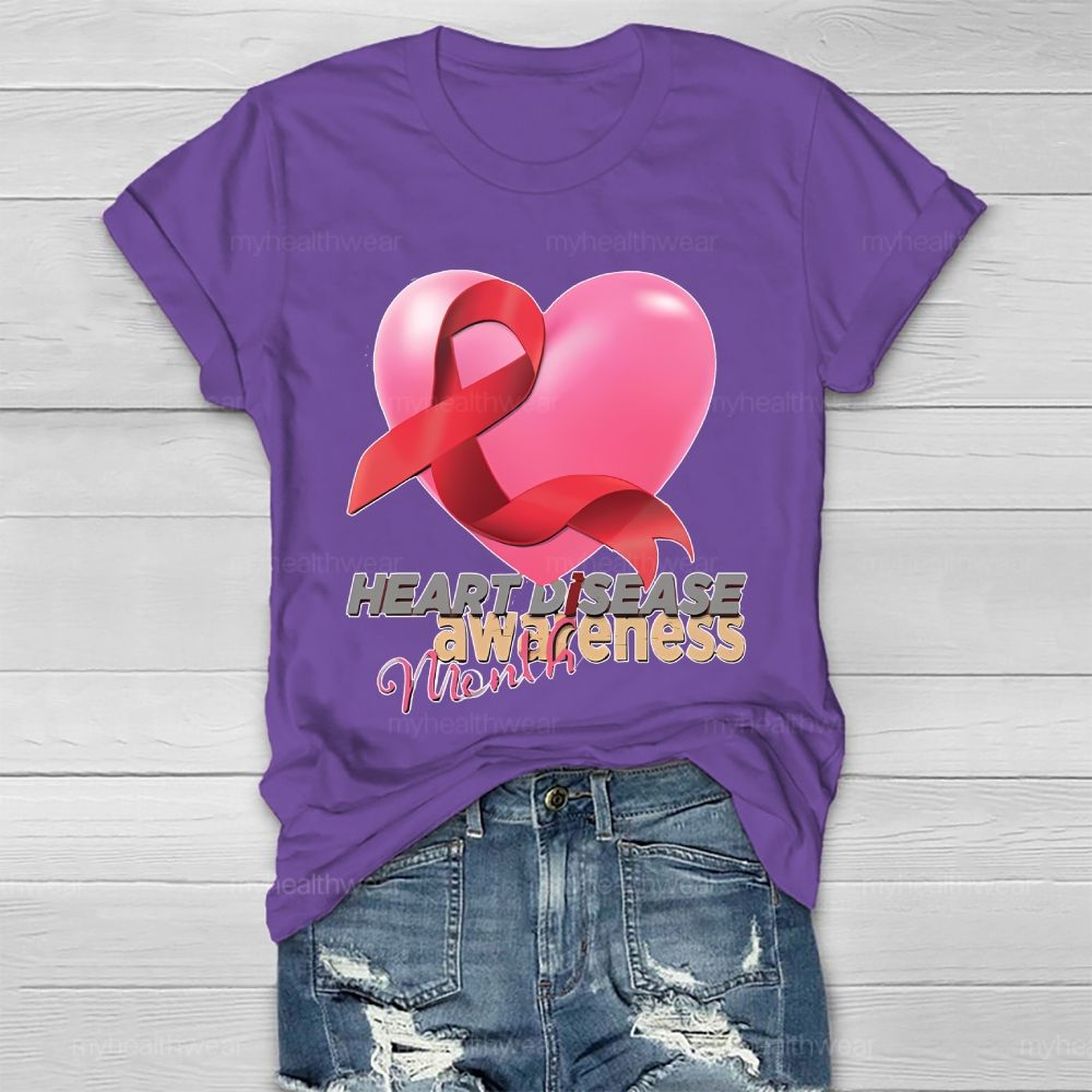Heart Disease Awareness Month Healthwear T-shirt