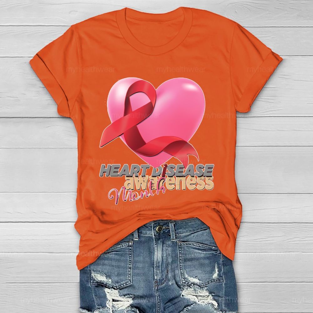 Heart Disease Awareness Month Healthwear T-shirt