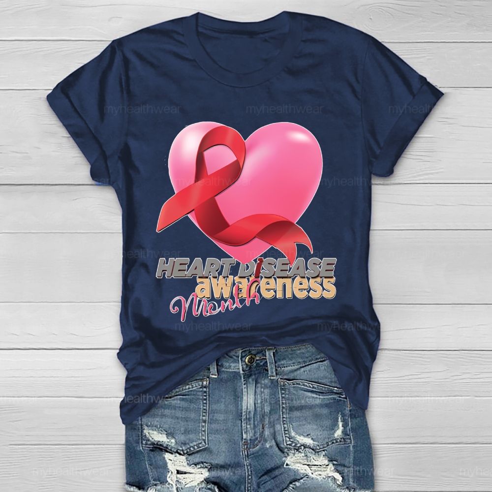 Heart Disease Awareness Month Healthwear T-shirt