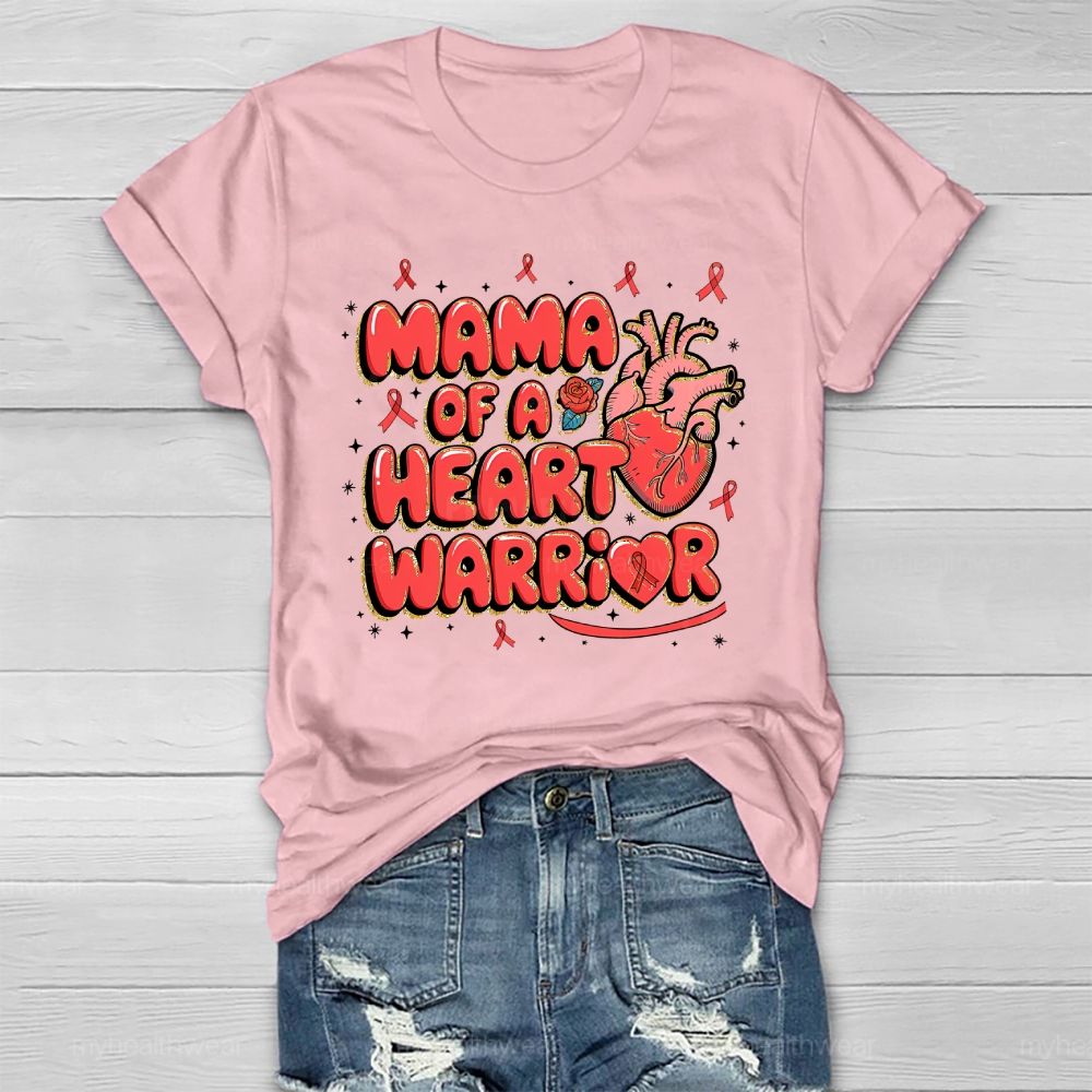 Mama Of A Heart Warrior Healthwear T-shirt