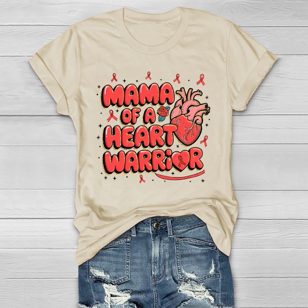Mama Of A Heart Warrior Healthwear T-shirt