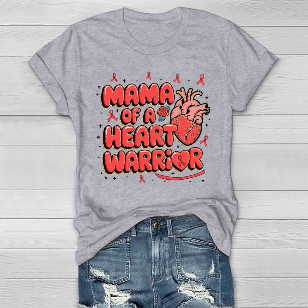 Mama Of A Heart Warrior Healthwear T-shirt