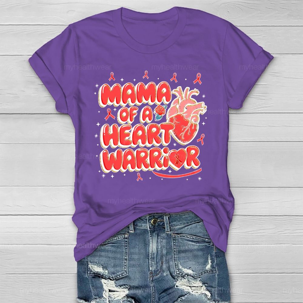 Mama Of A Heart Warrior Healthwear T-shirt