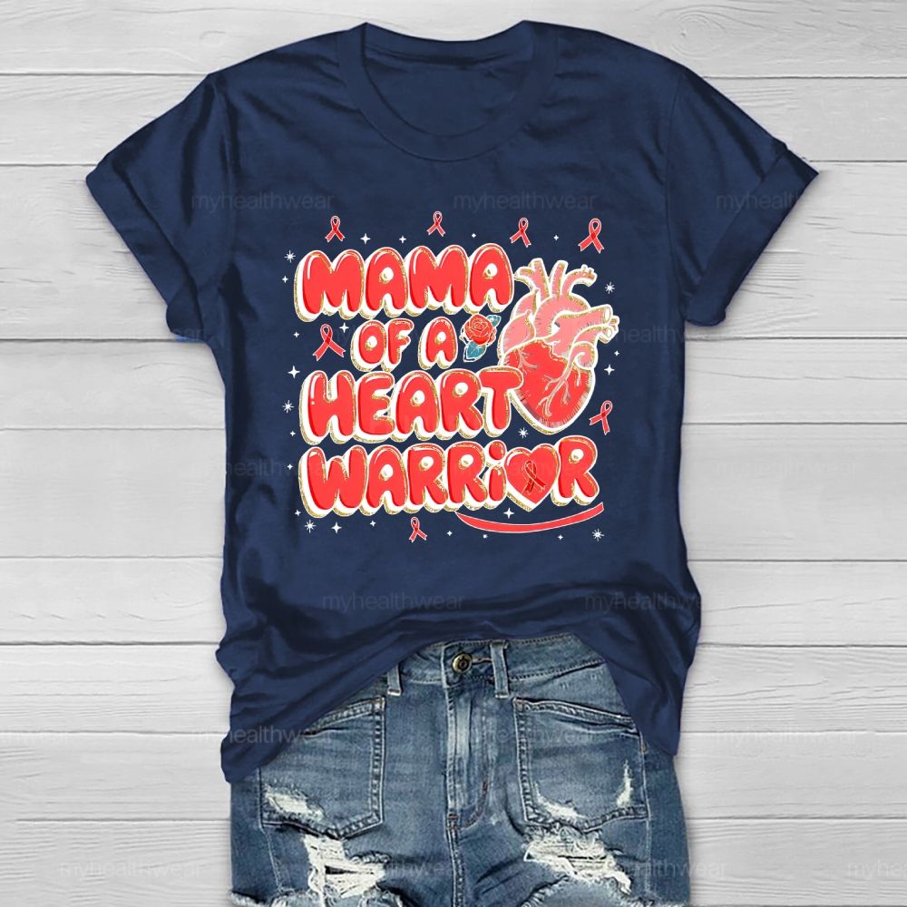 Mama Of A Heart Warrior Healthwear T-shirt