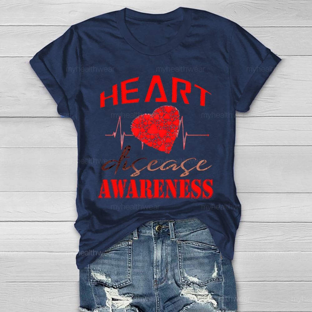 Heart Disease Awareness Healthwear T-shirt