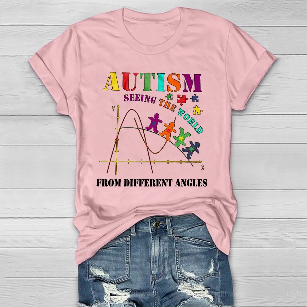 Autism Awareness Seeing The World From Different Angle Healthwear T-shirt