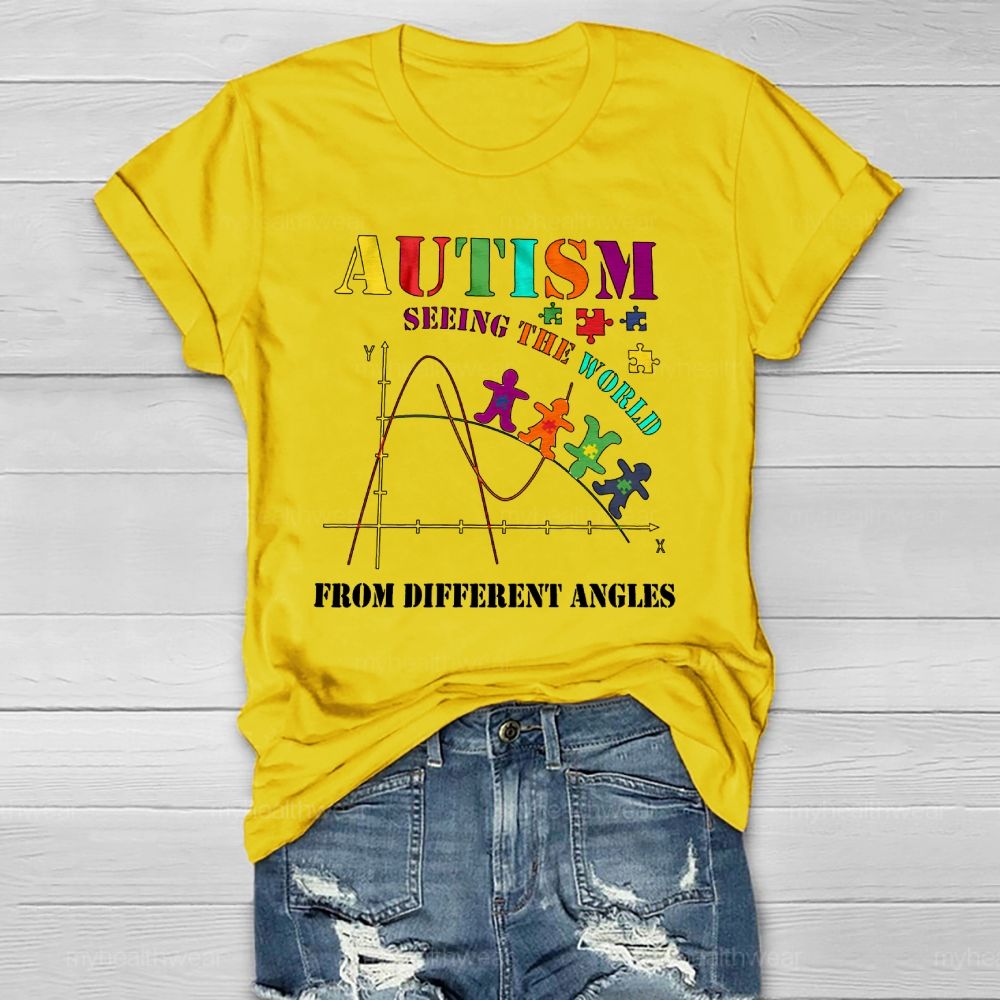 Autism Awareness Seeing The World From Different Angle Healthwear T-shirt