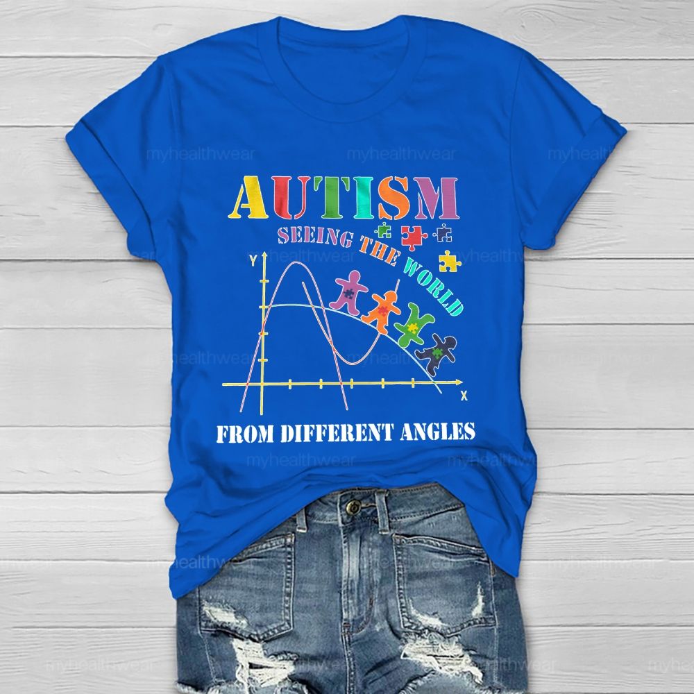 Autism Awareness Seeing The World From Different Angle Healthwear T-shirt