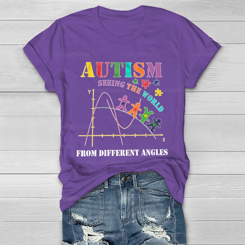 Autism Awareness Seeing The World From Different Angle Healthwear T-shirt