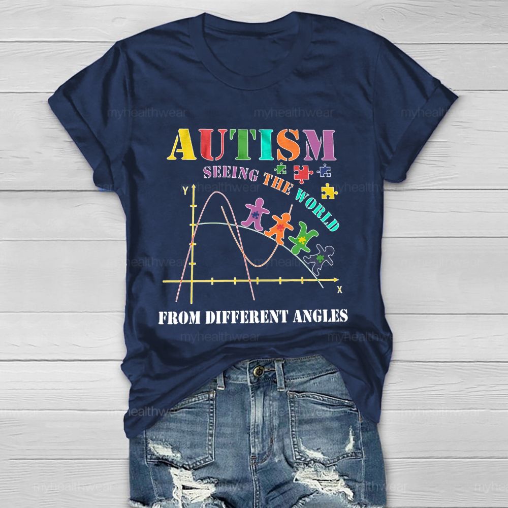 Autism Awareness Seeing The World From Different Angle Healthwear T-shirt