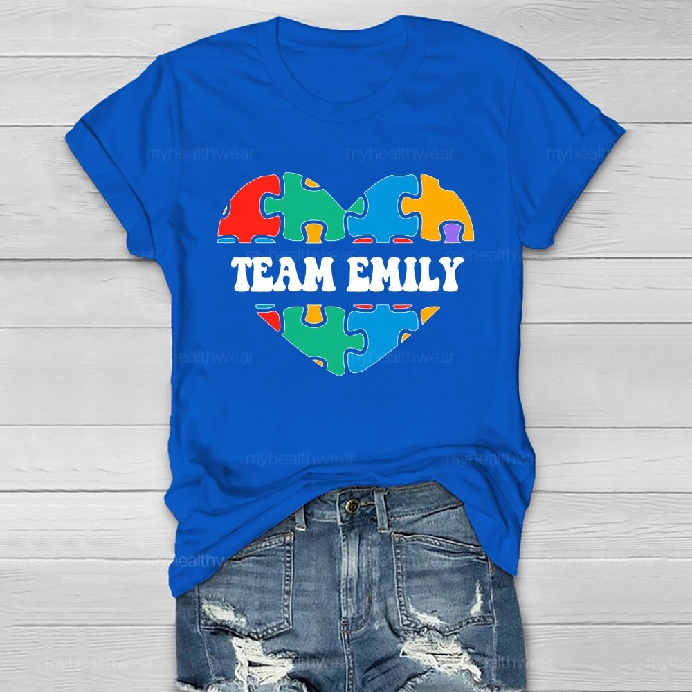 Personalized Team Name Team Emily Healthwear T-shirt