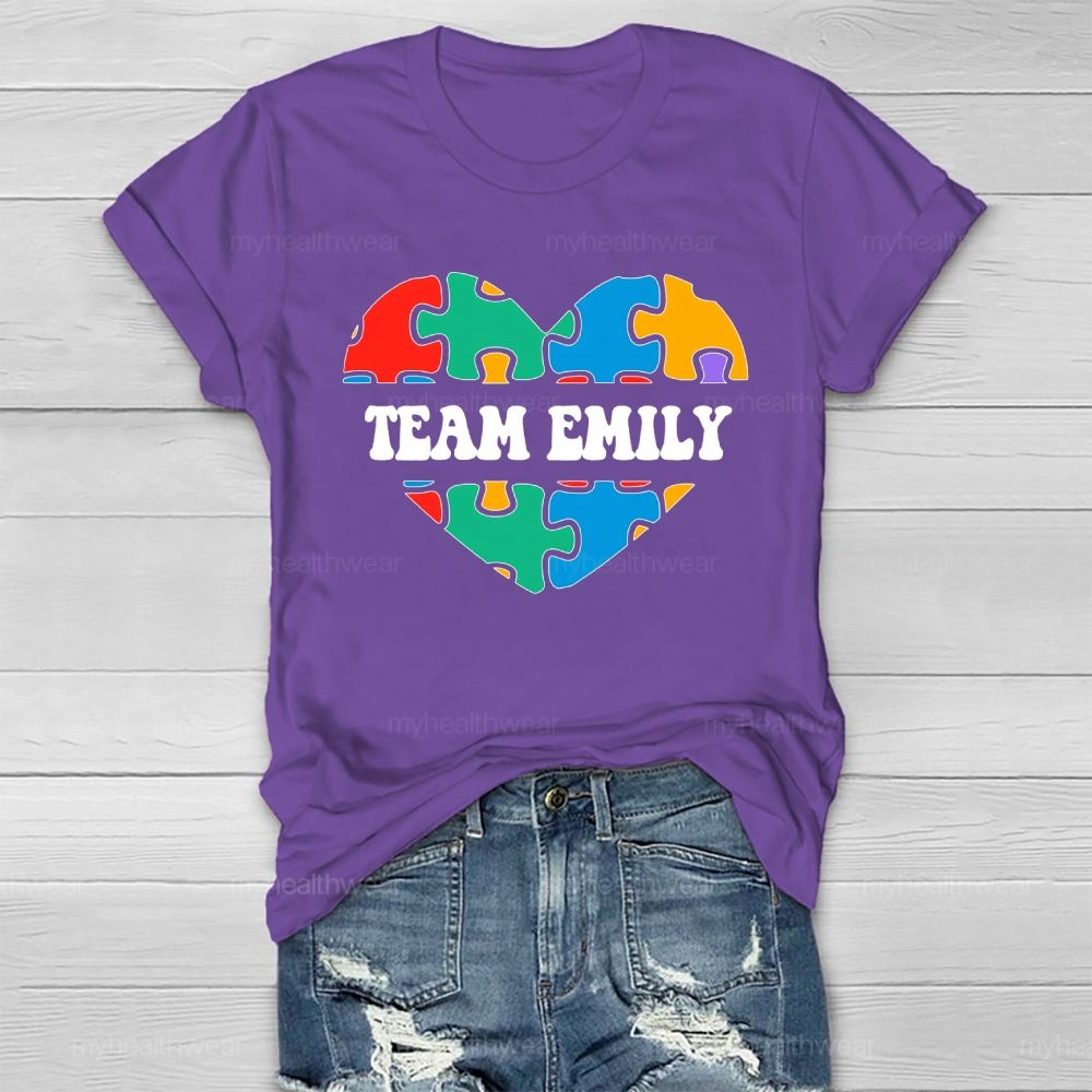 Personalized Team Name Team Emily Healthwear T-shirt