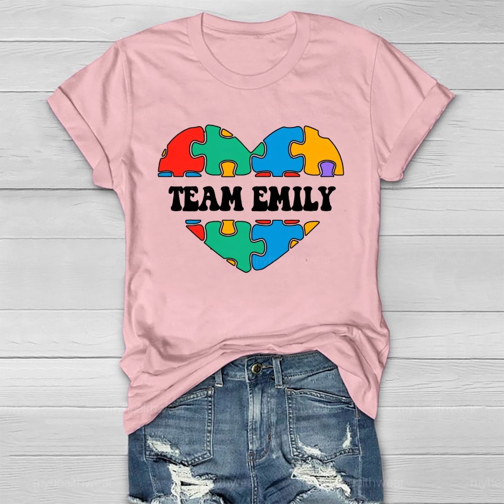 Personalized Team Name Team Emily Healthwear T-shirt