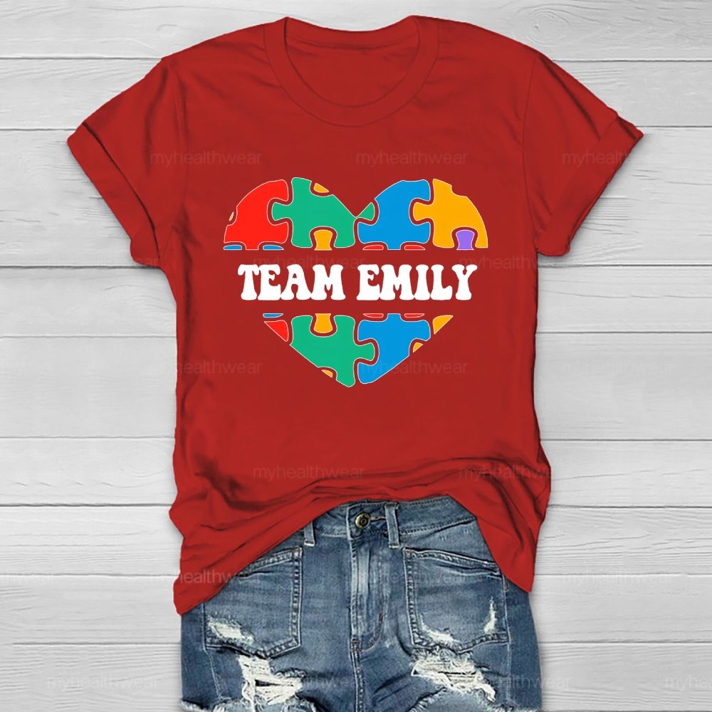 Personalized Team Name Team Emily Healthwear T-shirt