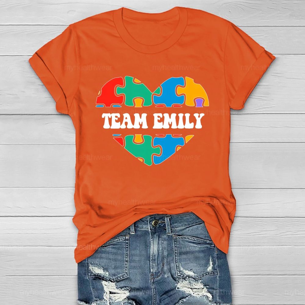 Personalized Team Name Team Emily Healthwear T-shirt