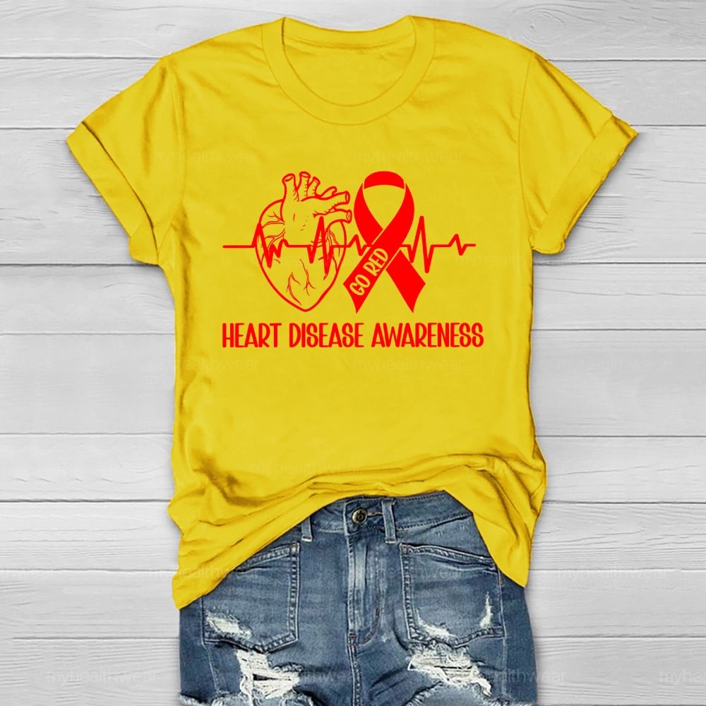 Go Red Heart Disease Awareness Healthwear T-shirt