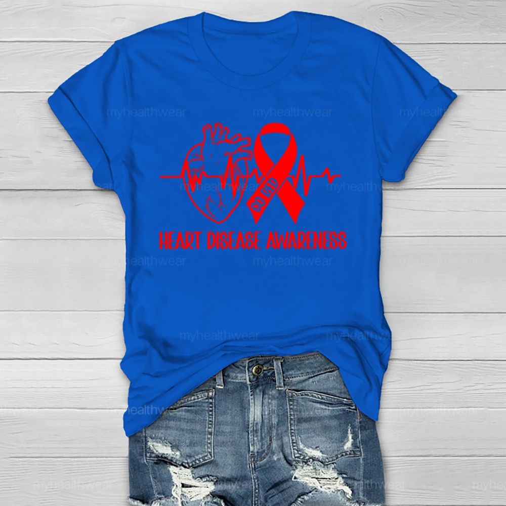 Go Red Heart Disease Awareness Healthwear T-shirt