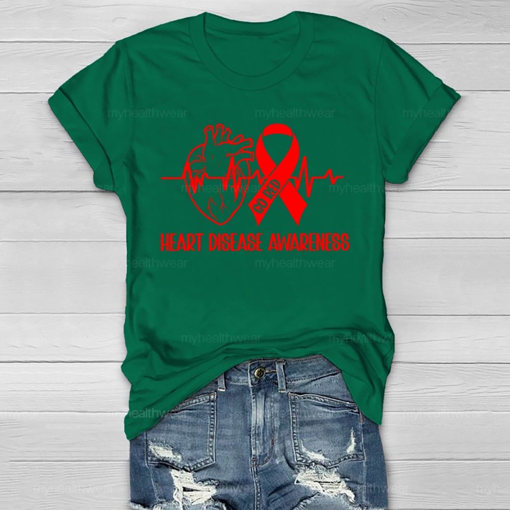 Go Red Heart Disease Awareness Healthwear T-shirt