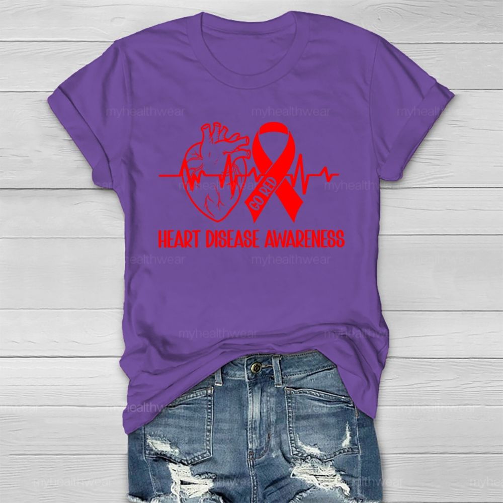 Go Red Heart Disease Awareness Healthwear T-shirt
