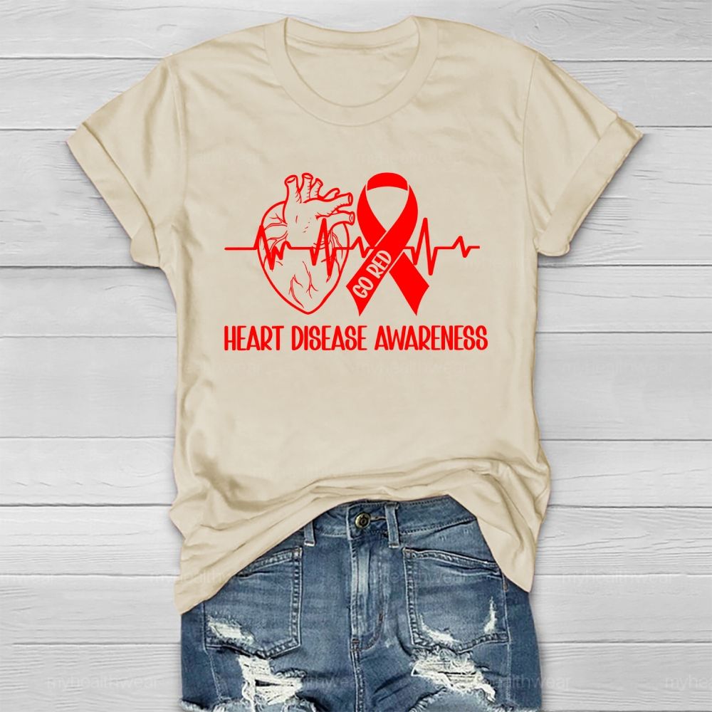 Go Red Heart Disease Awareness Healthwear T-shirt