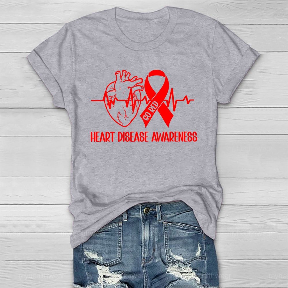 Go Red Heart Disease Awareness Healthwear T-shirt