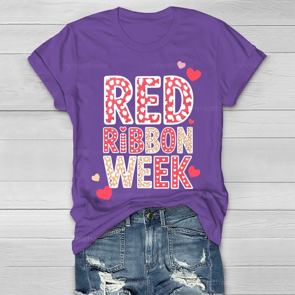 Red Ribbon Week   Healthwear T-shirt