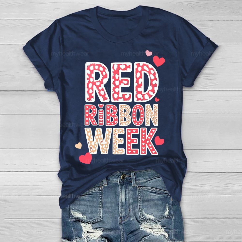 Red Ribbon Week   Healthwear T-shirt