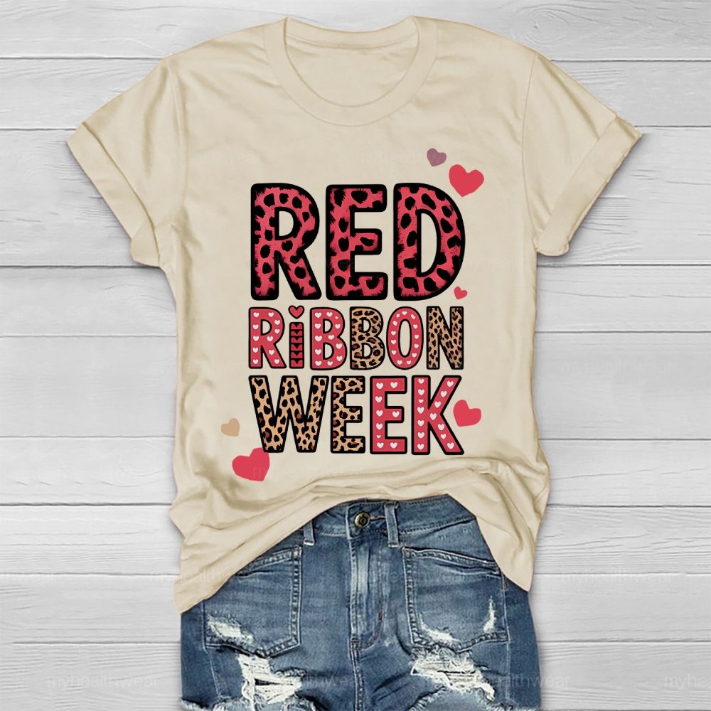 Red Ribbon Week   Healthwear T-shirt